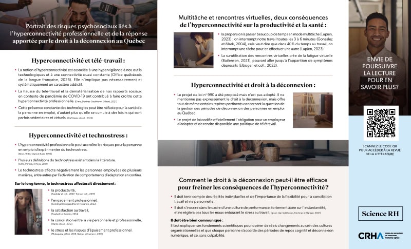 Hyperconnectivité et télé-travail OnePager