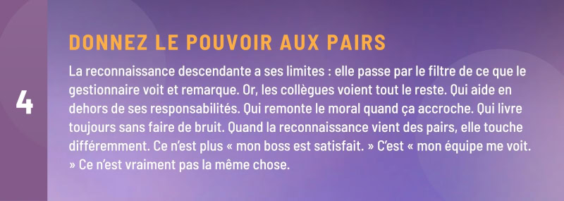 Donnez le pouvoir aux pairs