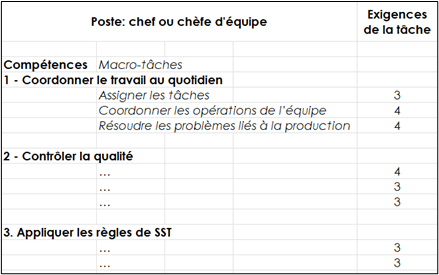 Poste : chef ou chèfe d'équipe